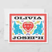 Papel Picadoのスタイル愛鳥RSVP 出欠カード (裏面)