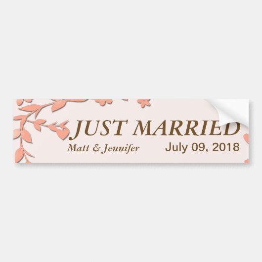 Papel Picadoの結婚式招待状-美しい鳩 バンパーステッカー (正面)