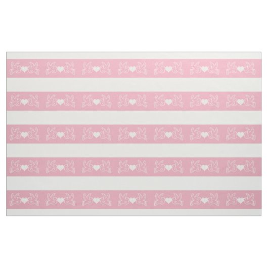 Papel Picadoメキシコ愛鳥のピンクの白 ファブリック (ヤード)