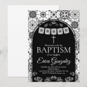 Papel Picado Baptism Talavera Invitation 招待状 (正面/裏面)