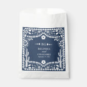 Papel Picado Boda Mexican Rustic Blue Wedding フェイバーバッグ (正面)