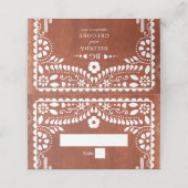 Papel Picado Boda Mexican Terracotta Brown Wedding プレイスカード (外部開封)