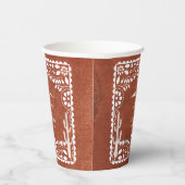 Papel Picado Boda Mexican Terracotta Brown Wedding 紙コップ (右)