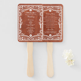 Papel Picado Boda Mexican Terracotta Wedding  ハンドファン