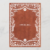 Papel Picado Boda Mexican Wedding Itinerary プログラム (裏面)