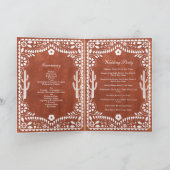 Papel Picado Boda Mexican Wedding Order of Service プログラム (内部)