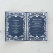 Papel Picado Boda Mexican Wedding Order of Service プログラム (内部)
