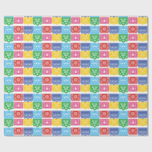 Papel Picado Christmas Wrapping Paper ラッピングペーパー (フラット)