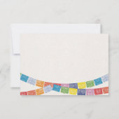 Papel Picado Elegant Colorful Boda Spanish Wedding サンキューカード (裏面)