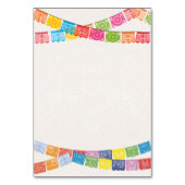 Papel Picado Elegant Colorful Boda Spanish Wedding テーブルナンバー (裏面)