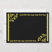 Papel Picado Fiesta Sweet 16メキシコイエロー写真 招待状 (裏面)