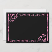 Papel Picado Fiesta Sweet 16 Mexican Pink Photo 招待状 (裏面)