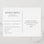 Papel Picado Silver Foil Wedding Reply RSVP Card  箔シーズンポストカード (裏面)