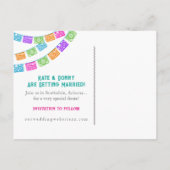 Papel Picado Wedding日付はがきを保存 案内ポストカード (裏面)