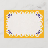 Papel Picado Yellow Nuestra Boda Spanish Wedding エンクロージャーカード (裏面)