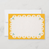 Papel Picado Yellow Nuestra Boda Spanish Wedding セーブザデート (裏面)