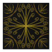 Papel Pintado Metallic flower tile abstract GOLD 壁紙 (正面)
