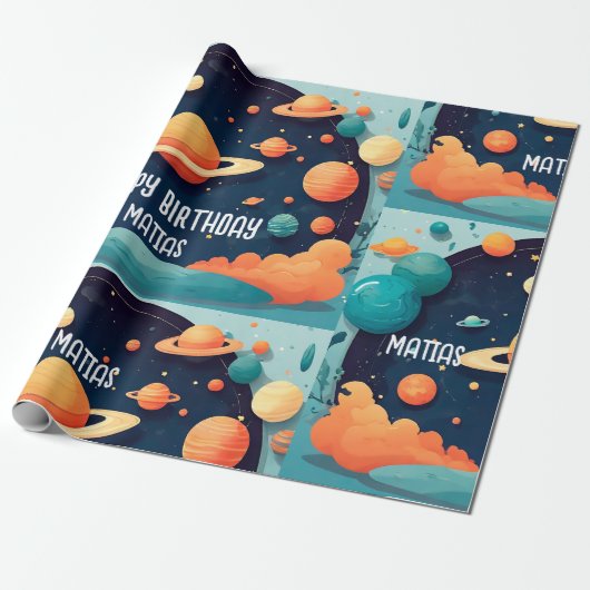 Papel regalo cumpleaños personalizado ラッピングペーパー (アンロールド)