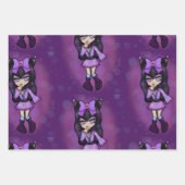 Papel regalo diseño Kuromi fanart  ラッピングペーパーシート (正面)