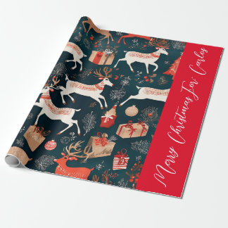 Papel regalo navideño personalizado ラッピングペーパー
