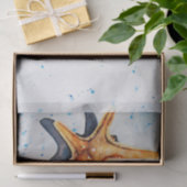 Papel seda con acuarela de estrella de mar 薄葉紙 (ギフト)