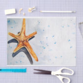 Papel seda con acuarela de estrella de mar 薄葉紙 (クラフト)