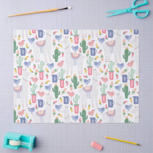 Papel seda Oh! Llama Llama 薄葉紙 (クラフト)