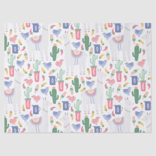 Papel seda Oh! Llama Llama 薄葉紙 (正面)