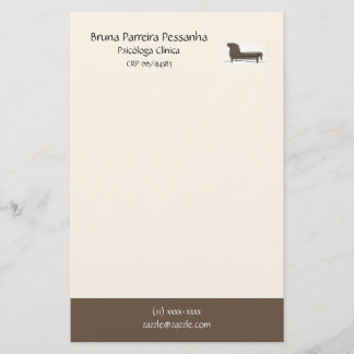 Papel timbrado Divã Psicanalista 便箋