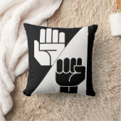 Paper Beats Rock – Minimalist Black & White art クッション (ブランケット)