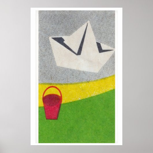 Paper Boat - Matchbox Print - Aesthetic Wall Art ポスター (正面)