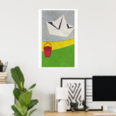 Paper Boat - Matchbox Print - Aesthetic Wall Art ポスター (ホームオフィス)