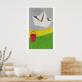 Paper Boat - Matchbox Print - Aesthetic Wall Art ポスター (キッチン)