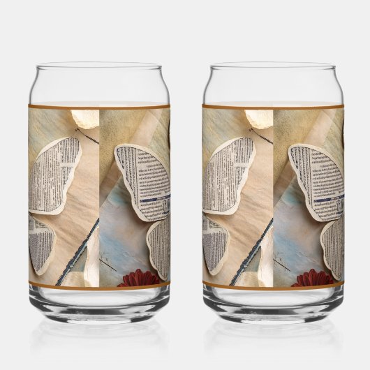 Paper Butterfly Soda Glass ガラス缶 (右)