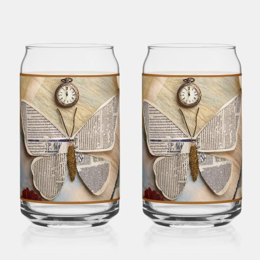 Paper Butterfly Soda Glass ガラス缶 (裏面)