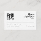 Paper Cafe Tea Bakerie ブラウンQR名刺 名刺 (裏面)