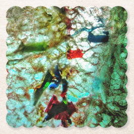 Paper Coaster,Abstract blue decorative coaster ペーパーコースター