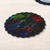 Paper Coaster dark abstract texture eco-friendly  ペーパーコースター (アングル)