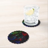 Paper Coaster dark abstract texture eco-friendly  ペーパーコースター (インサイチュ)