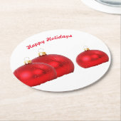 Paper Coaster Happy Holidays ラウンドペーパーコースター (アングル)