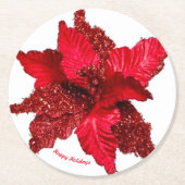 Paper Coaster Happy Holidays ラウンドペーパーコースター (正面)