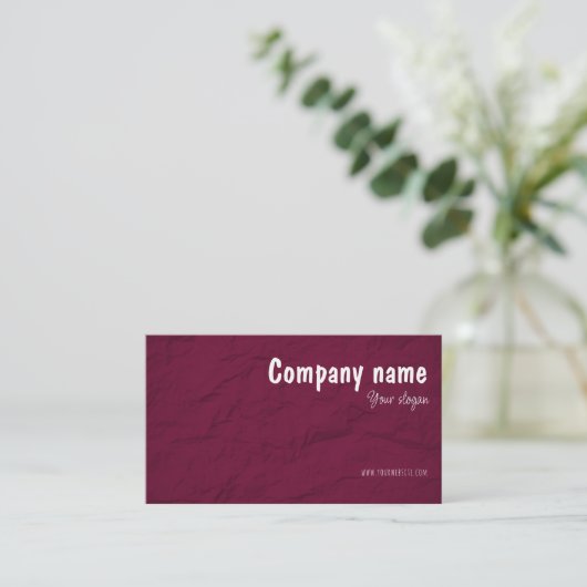 Paper Creative Studios burgundy QR Business Card 名刺 (スタンド正面)