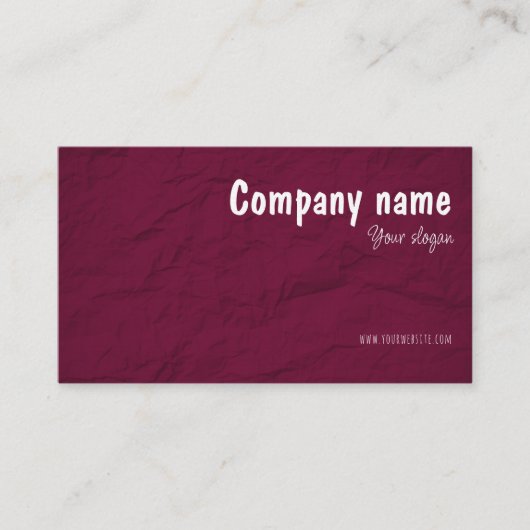 Paper Creative Studios burgundy QR Business Card 名刺 (正面)