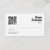 Paper Creative Studios lavender QR Business Card 名刺 (裏面)