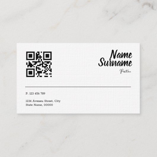 Paper Creative Studios lavender QR Business Card 名刺 (裏面)