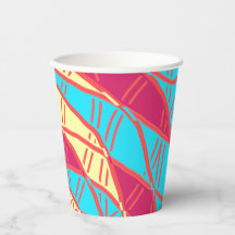 Paper cup, A vibrant colorful classic design  Pape