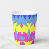 Paper cup, A vibrant colorful classic design  Pape 紙コップ (裏面)