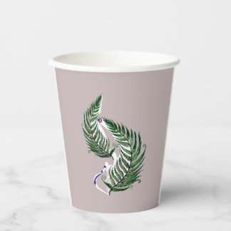 Paper cup Aotearoa Country Shape Fern with Text 紙コップ