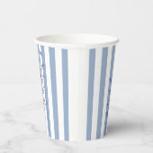 Paper Cup Blue & White Stripe Birthday 紙コップ (右)