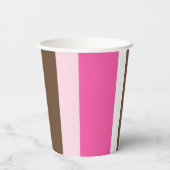 Paper Cup Brown & Pink Stripe  紙コップ (裏面)